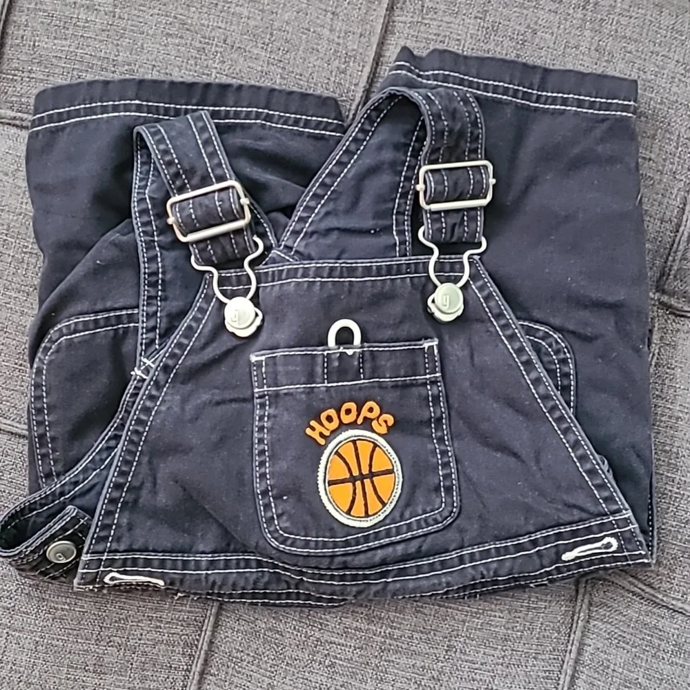 Y2k Vintage GYMBOREE Dark colored Hoops basketball‎ overall shorts BABY